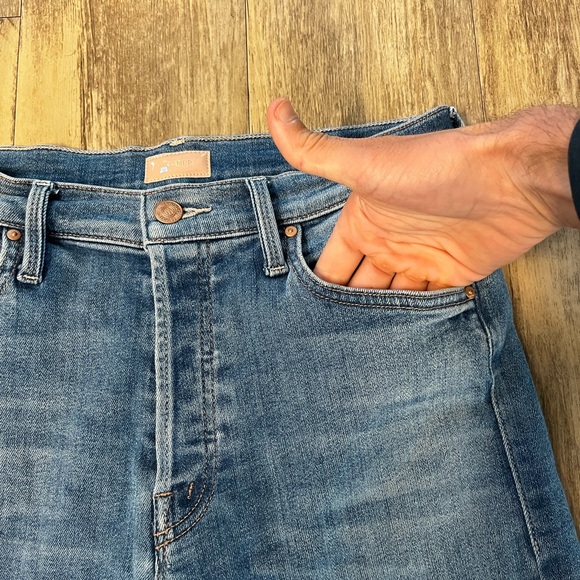 Mother The Tomcat Roller Fray A Groovy Kind Of Love Wash Jeans Size 29 Wide Leg - Picture 7 of 15